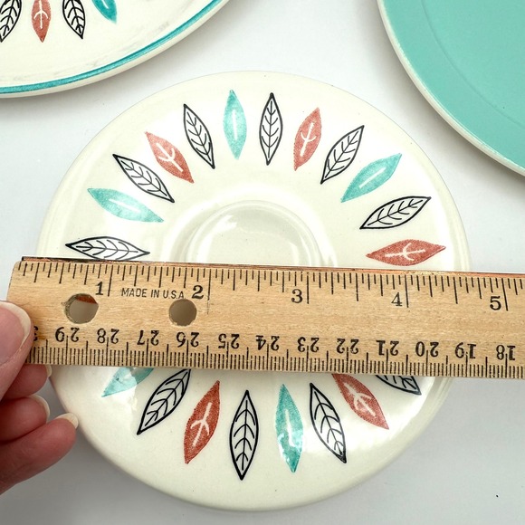 MARCREST NORDIC MINT Vtg Mid Century Modern Atomic Leaf Butter Dish Server MCM - Picture 10 of 14